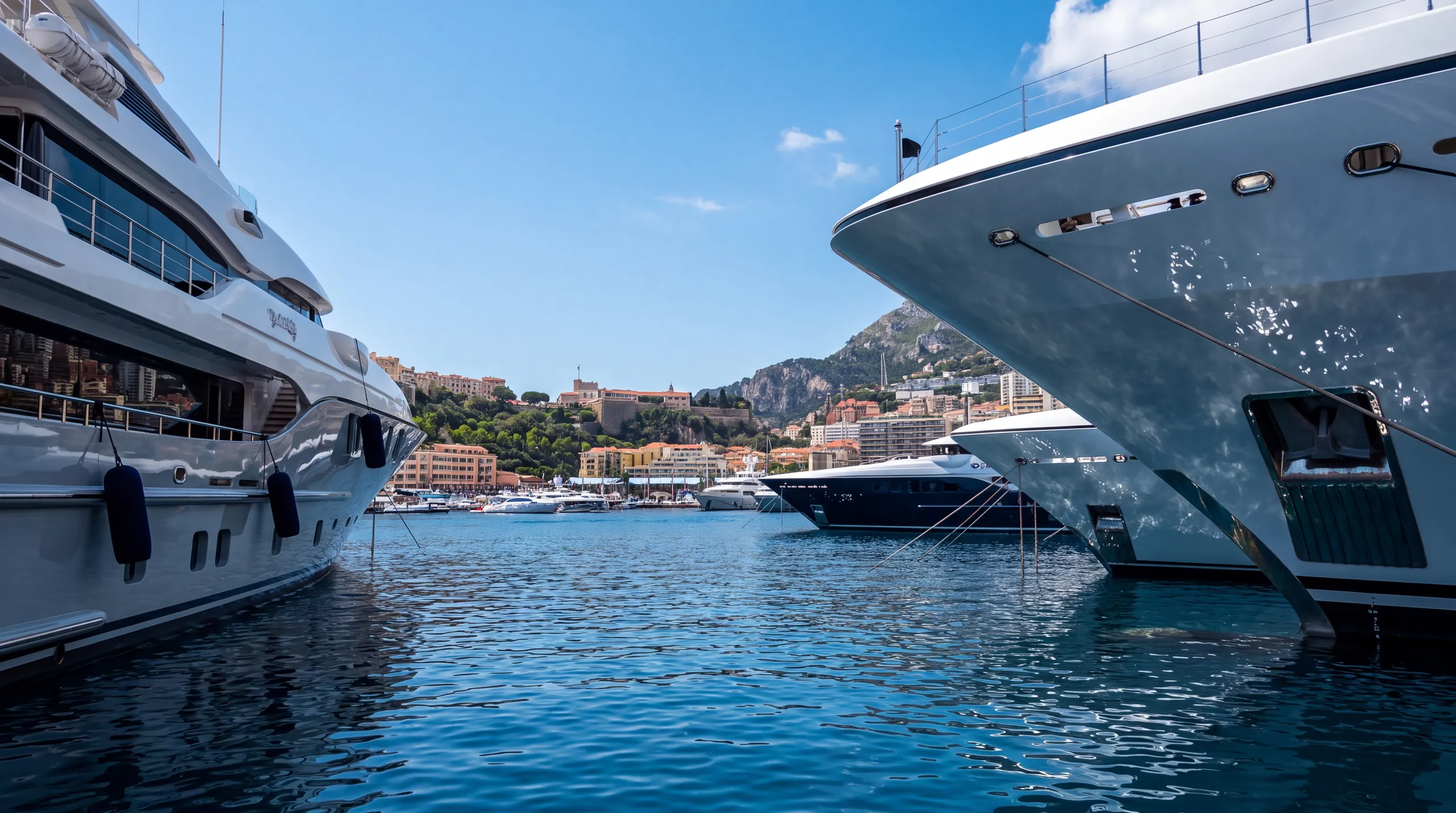 Bateaux amarrés dans le port de Monaco
